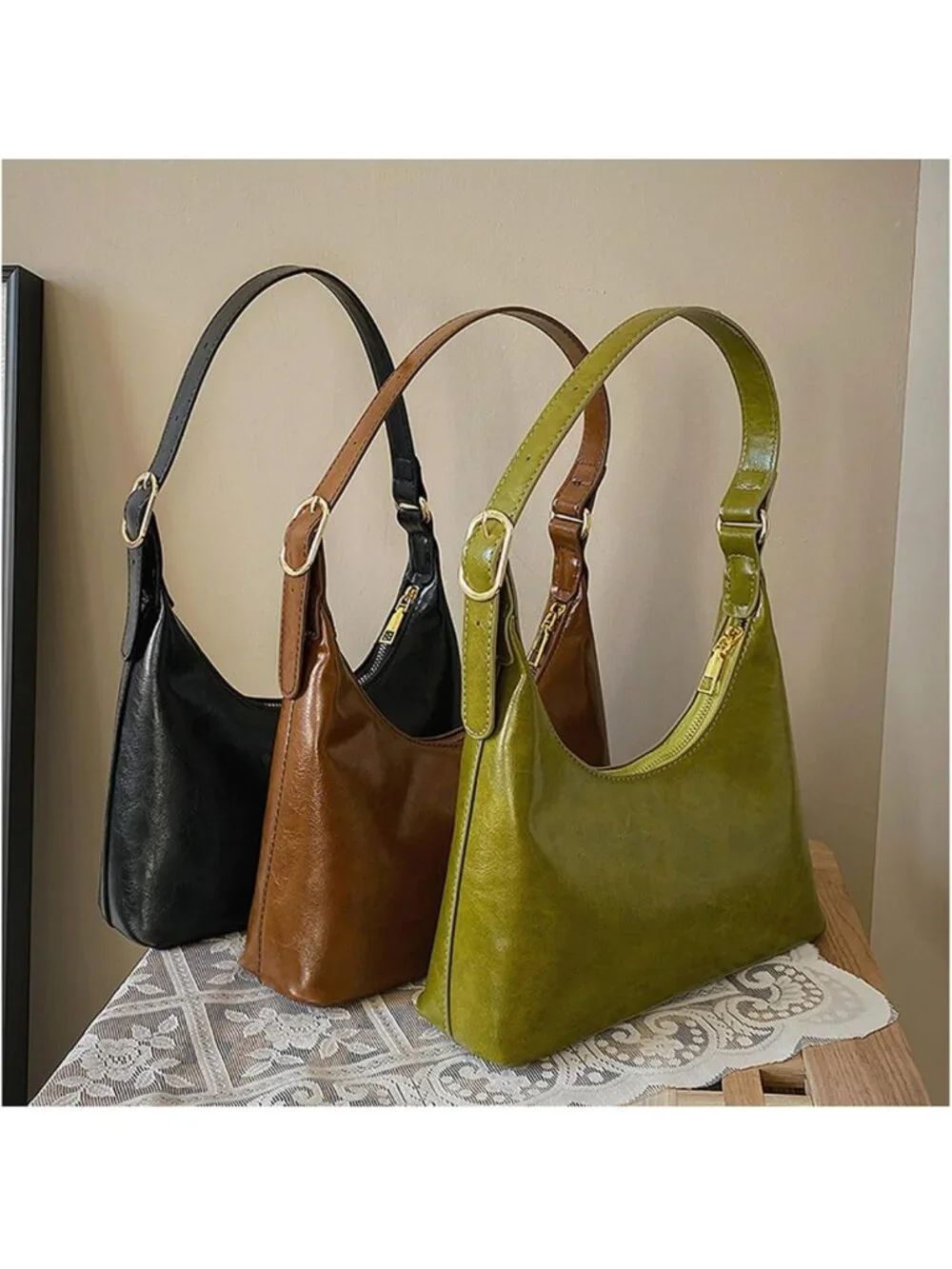 Trendy Mini Vintage Hobo Bag for Women - Small Retro Vegan Leather Purse 2026